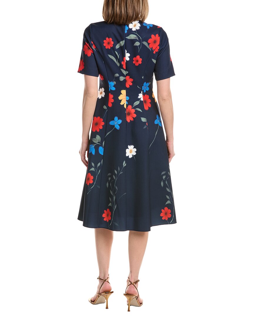 Rene Ruiz Mock Neck Floral Midi Dress