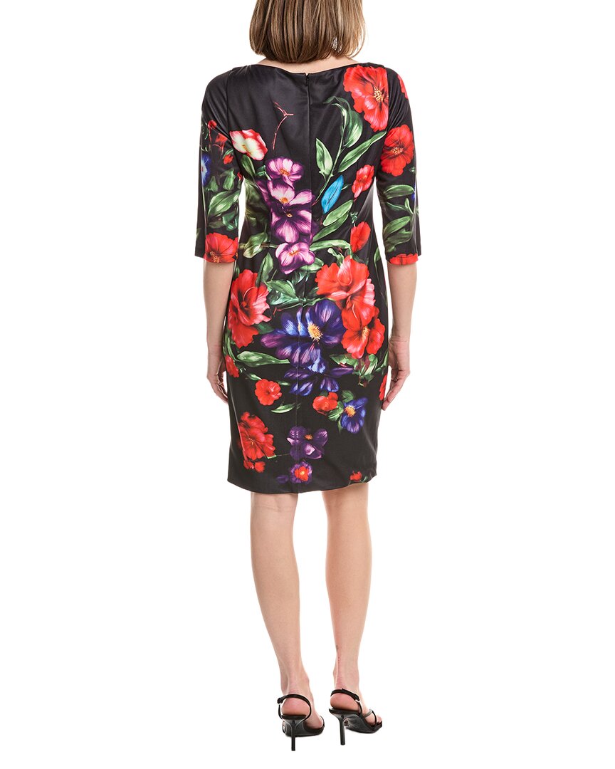 Rene Ruiz 3/4 Sleeve Bodycon Floral Sheath Dress