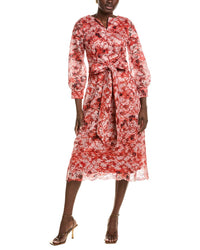 Rene Ruiz Abstract Lace Midi Dress