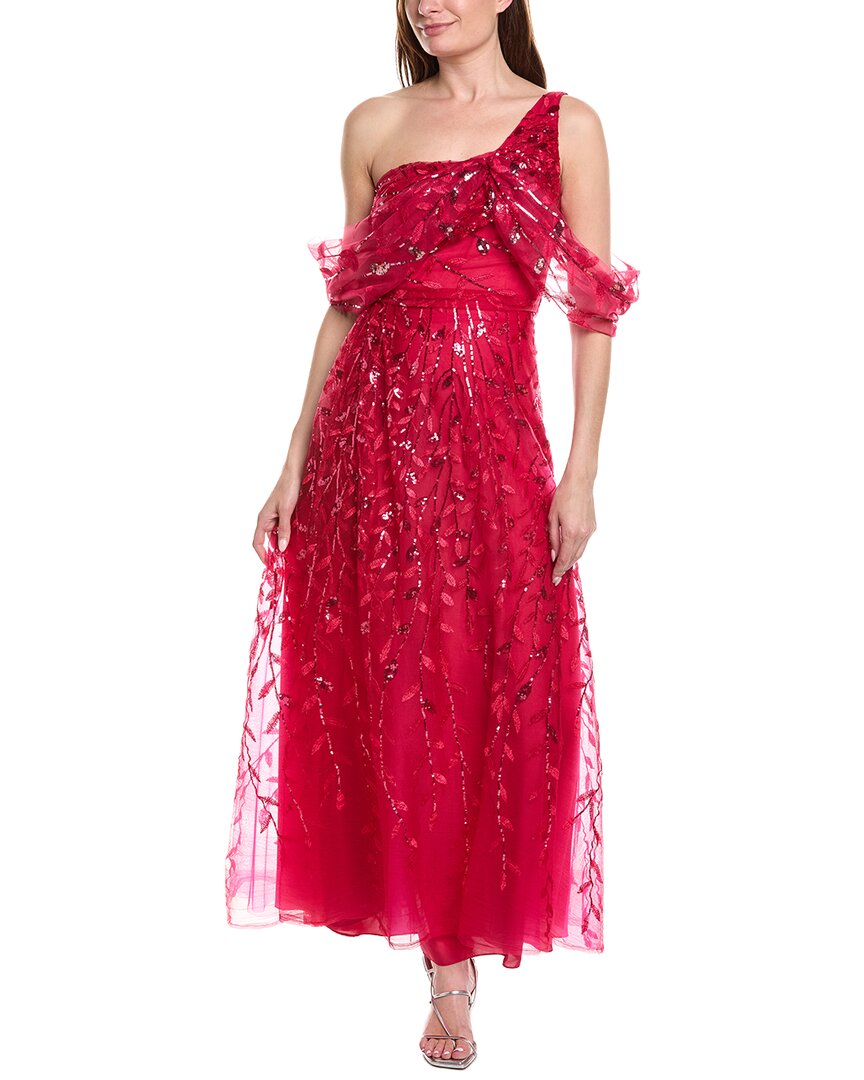 Rene Ruiz Rene Ruiz Off-The-Shoulder Sequin Tulle Wrap A-Line Gown