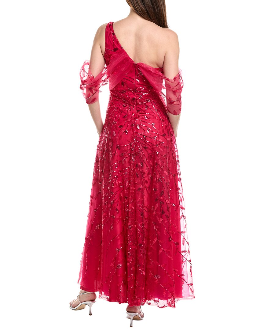 Rene Ruiz Rene Ruiz Off-The-Shoulder Sequin Tulle Wrap A-Line Gown