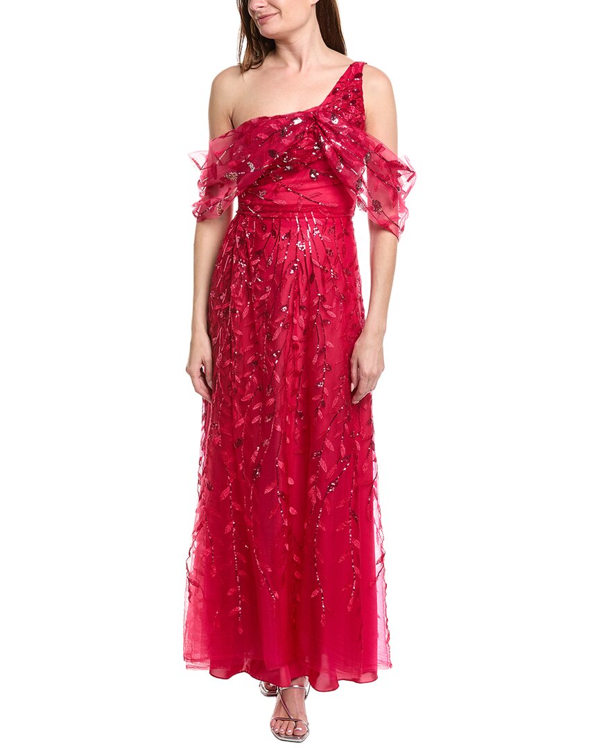 Rene Ruiz Rene Ruiz Off-The-Shoulder Sequin Tulle Wrap A-Line Gown