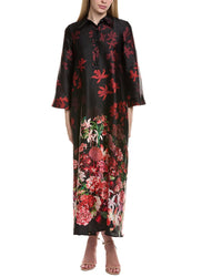 Teri Jon By Rickie Freeman 3/4 Sleeve Maxi Dress