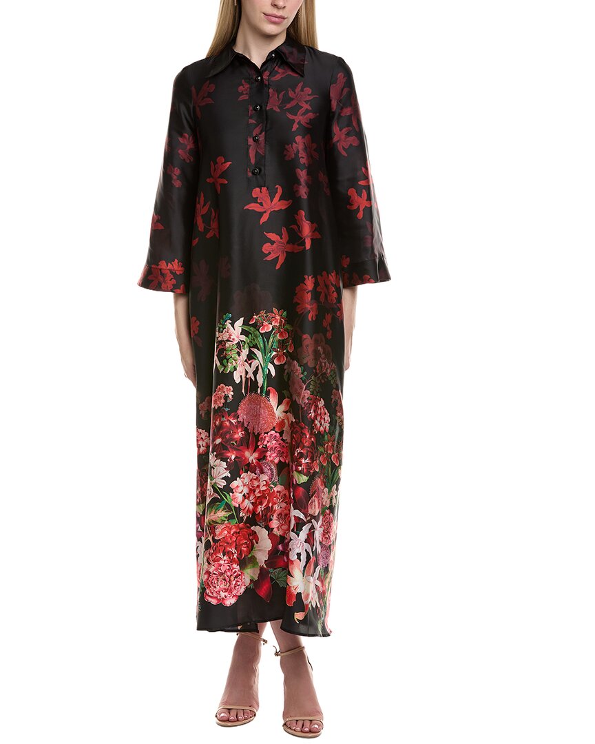 Teri Jon By Rickie Freeman 3/4 Sleeve Maxi Dress