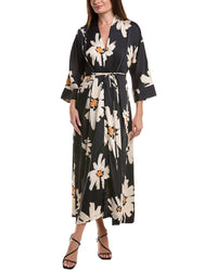 Teri Jon By Rickie Freeman Elbow Sleeve Maxi Dress