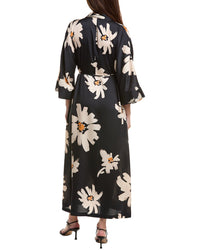 Teri Jon By Rickie Freeman Elbow Sleeve Maxi Dress