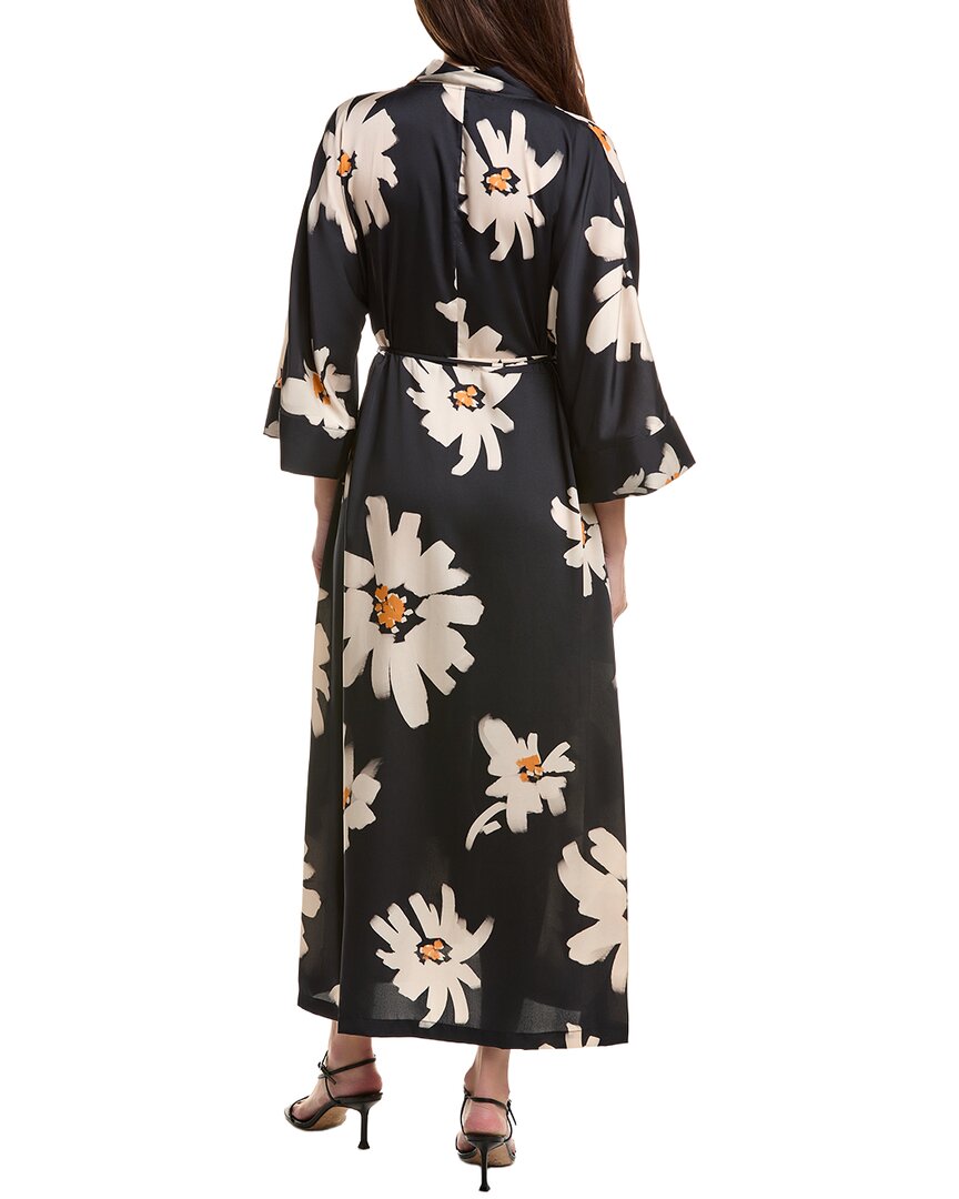 Teri Jon By Rickie Freeman Elbow Sleeve Maxi Dress