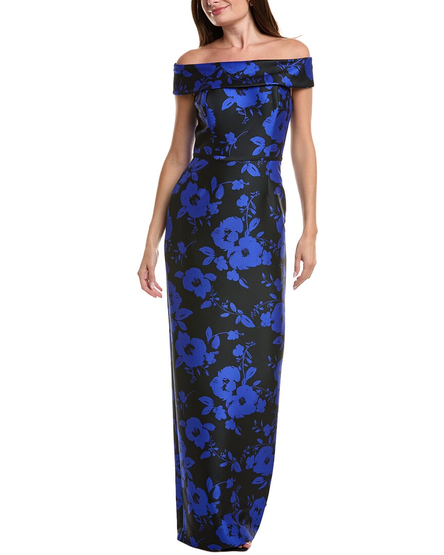 Teri Jon By Rickie Freeman Printed Maxi Dress