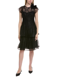 Teri Jon By Rickie Freeman Cap Sleeve Mini Dress