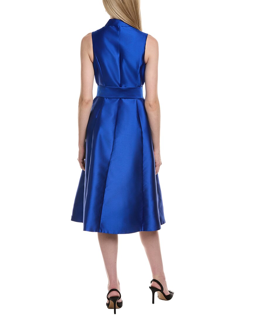 Teri Jon By Rickie Freeman Sleeveless Silk-Blend Midi Dress