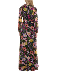 Teri Jon By Rickie Freeman Printed Maxi Dress