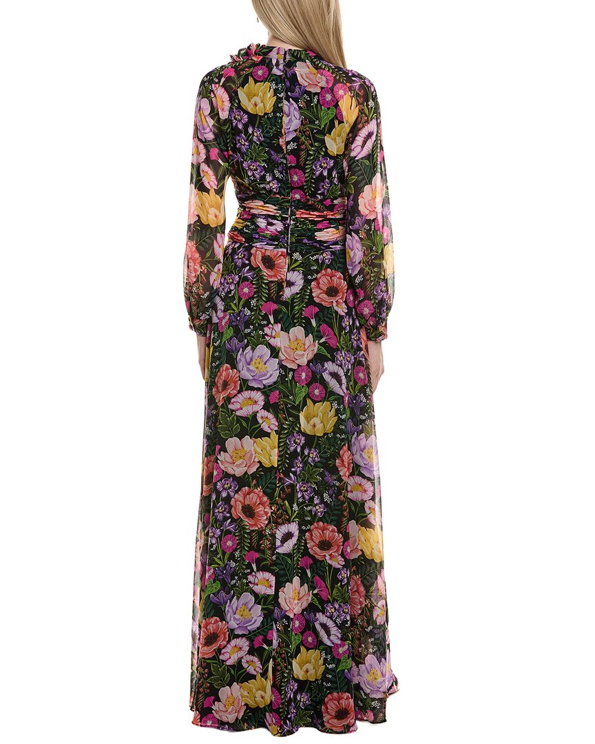 Teri Jon By Rickie Freeman Printed Maxi Dress