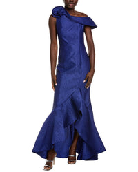 Teri Jon By Rickie Freeman Jacquard Gown