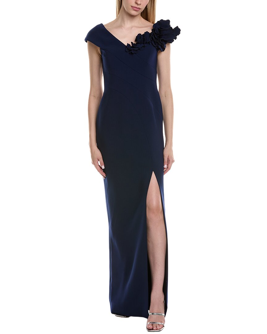 Teri Jon By Rickie Freeman Solid Maxi Dress