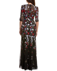 Teri Jon By Rickie Freeman Printed Maxi Dress