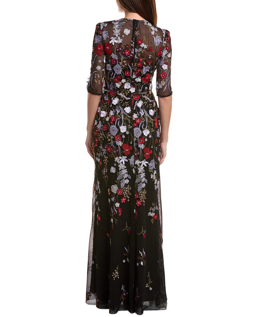 Teri Jon By Rickie Freeman Printed Maxi Dress