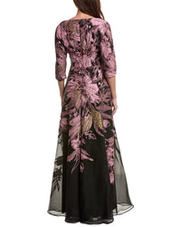Teri Jon By Rickie Freeman Printed Maxi Dress