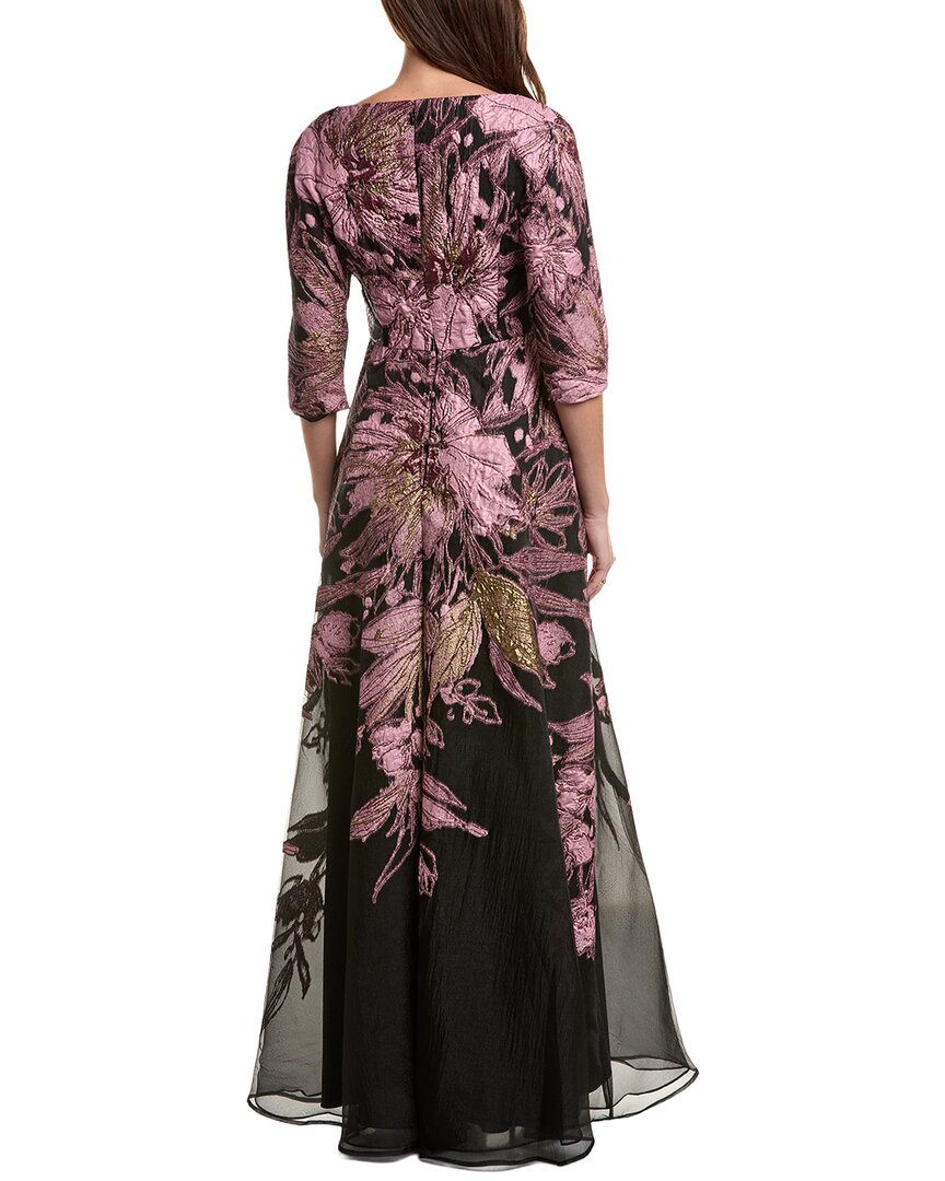 Teri Jon By Rickie Freeman Printed Maxi Dress