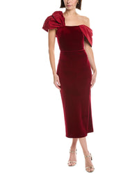 Marchesa Notte Marchesa Notte Stretch Velvet Fitted Cocktail Dress