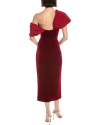 Marchesa Notte Marchesa Notte Stretch Velvet Fitted Cocktail Dress