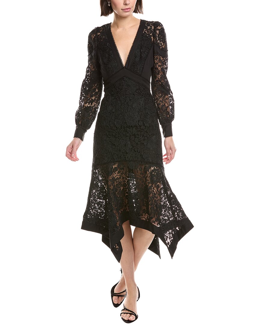 Marchesa Notte Marchesa Notte Lace Midi Dress
