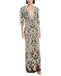 Marchesa Notte Soho Embroidered Gown