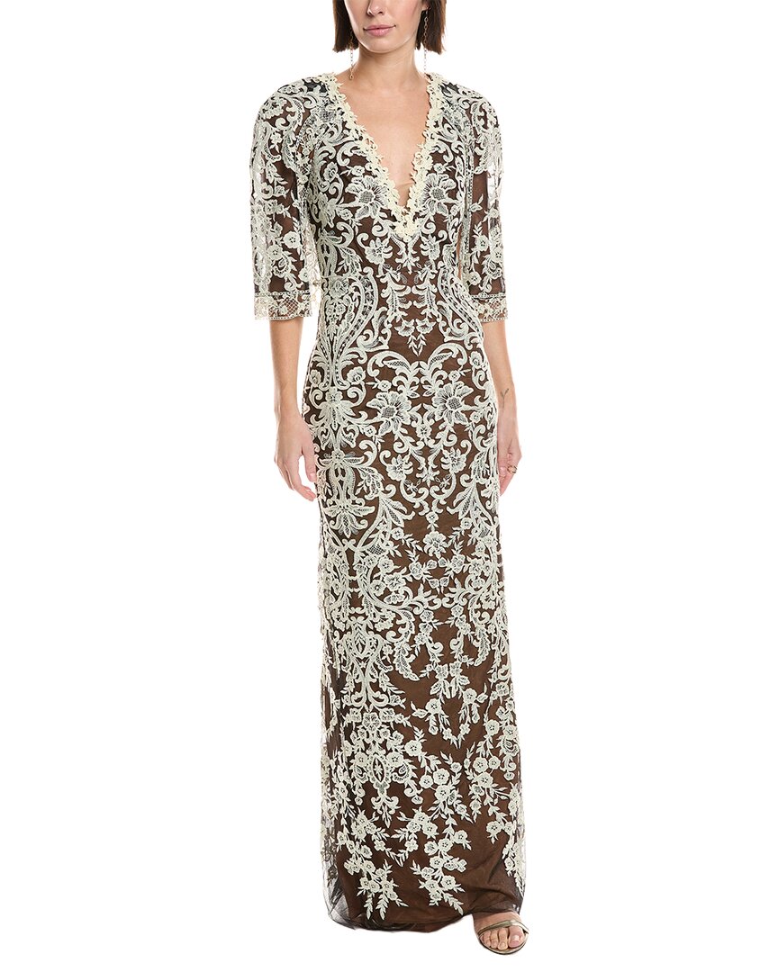 Marchesa Notte Soho Embroidered Gown