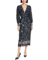 Marchesa Notte Collared Wrap Shirtdress