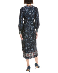 Marchesa Notte Collared Wrap Shirtdress