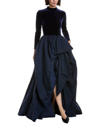 Marchesa Notte Stretch Velvet Gown