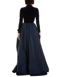 Marchesa Notte Stretch Velvet Gown