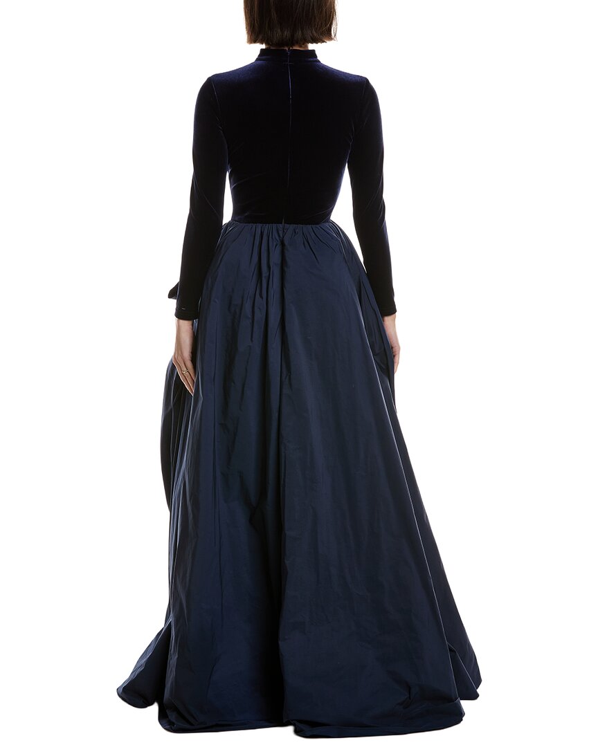 Marchesa Notte Stretch Velvet Gown