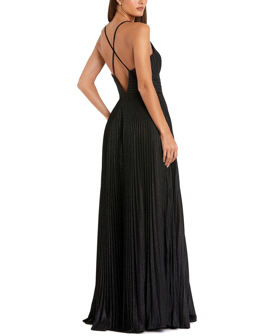 Mac Duggal Mac Duggal Shimmer Pleated V-Neck Gown