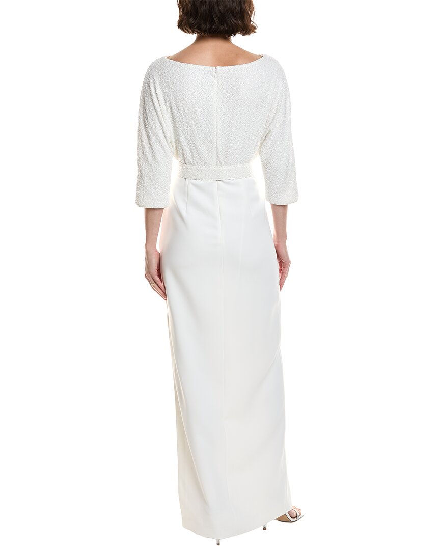 Badgley Mischka Sequin Crepe Gown