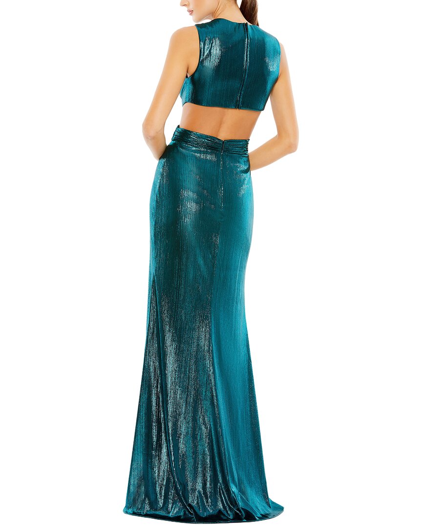 Mac Duggal Metallic Cutout Gown