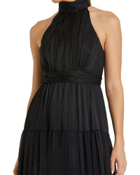 Mac Duggal Tie Halter Neck Tiered Gown
