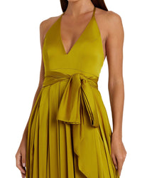 Mac Duggal Halter Neck Charmeuse Gown