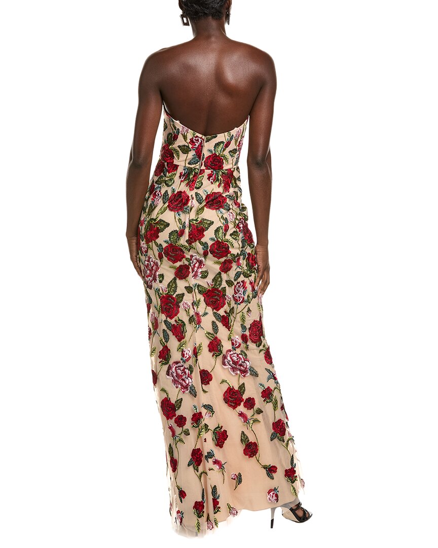 Marchesa Notte Roses Tulle Gown