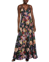 Marchesa Notte Jacquard Gown