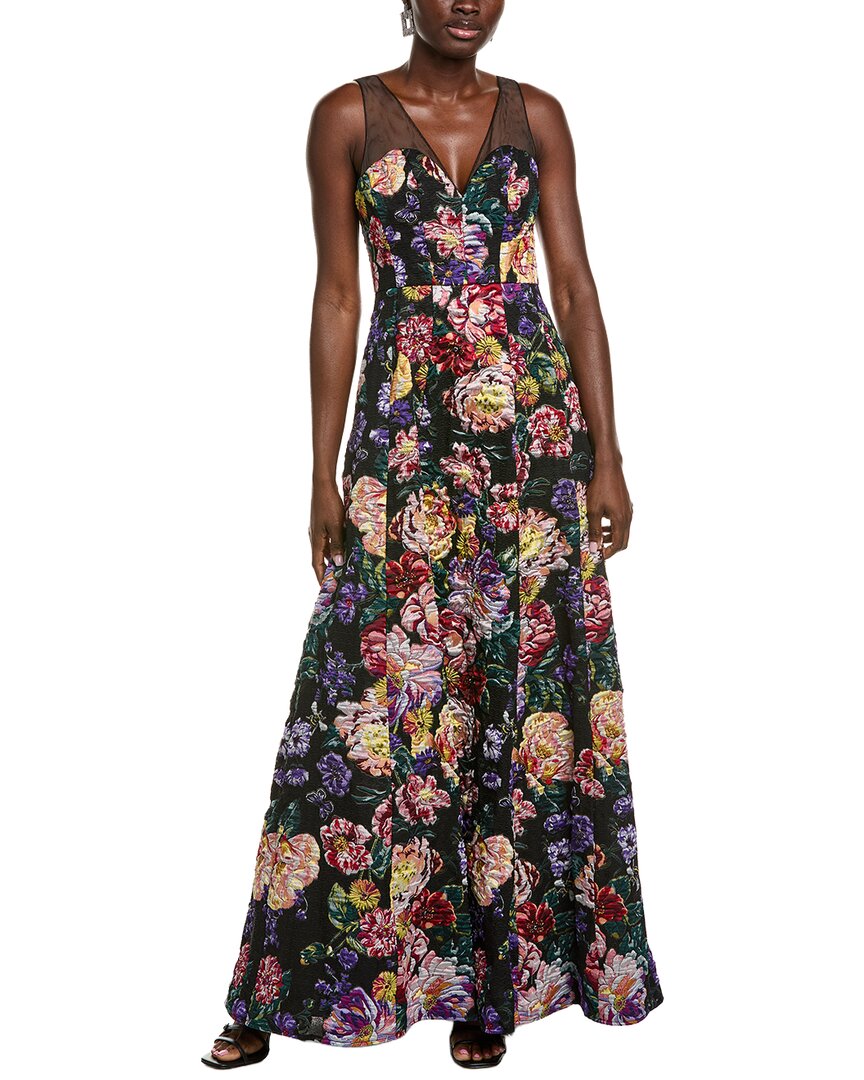 Marchesa Notte Jacquard Gown