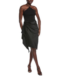 Aidan Mattox Solid Mid Dress