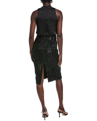 Aidan Mattox Solid Mid Dress