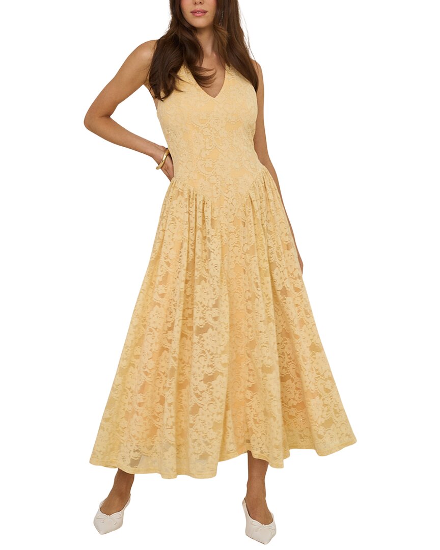 Extro&Vert Lace Halterneck Midi Dress