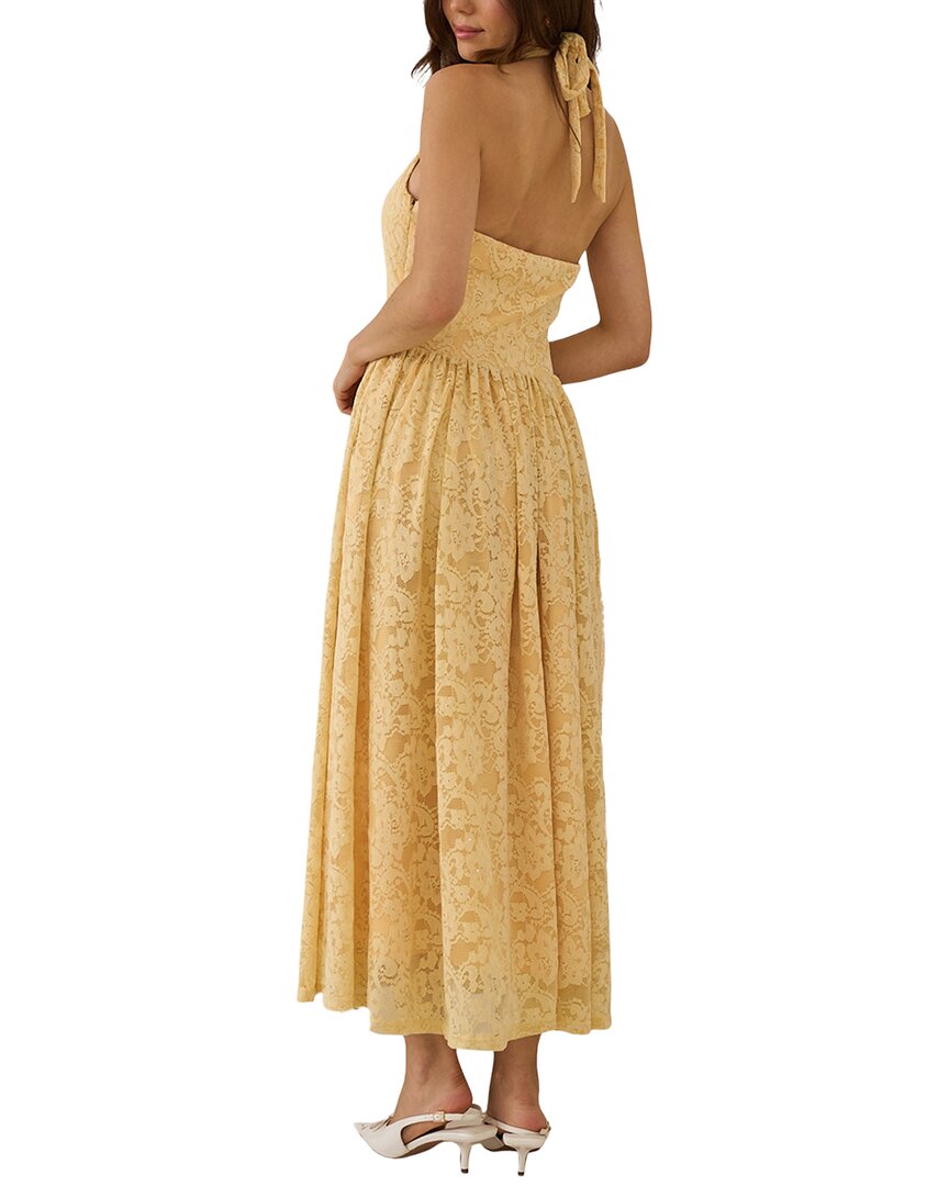 Extro&Vert Lace Halterneck Midi Dress