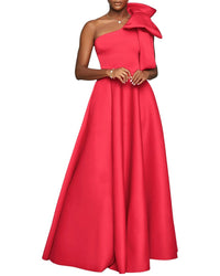 Juliet Roses One-Shoulder Maxi Dress