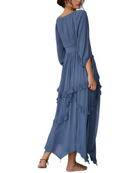 Vincent 3/4-Sleeve Maxi Dress