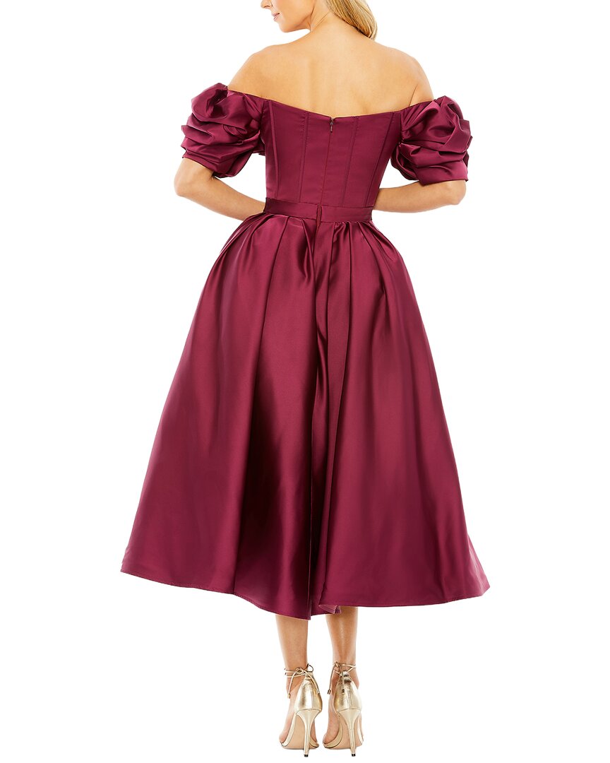 Mac Duggal Off The Shoulder Tea Length Dress