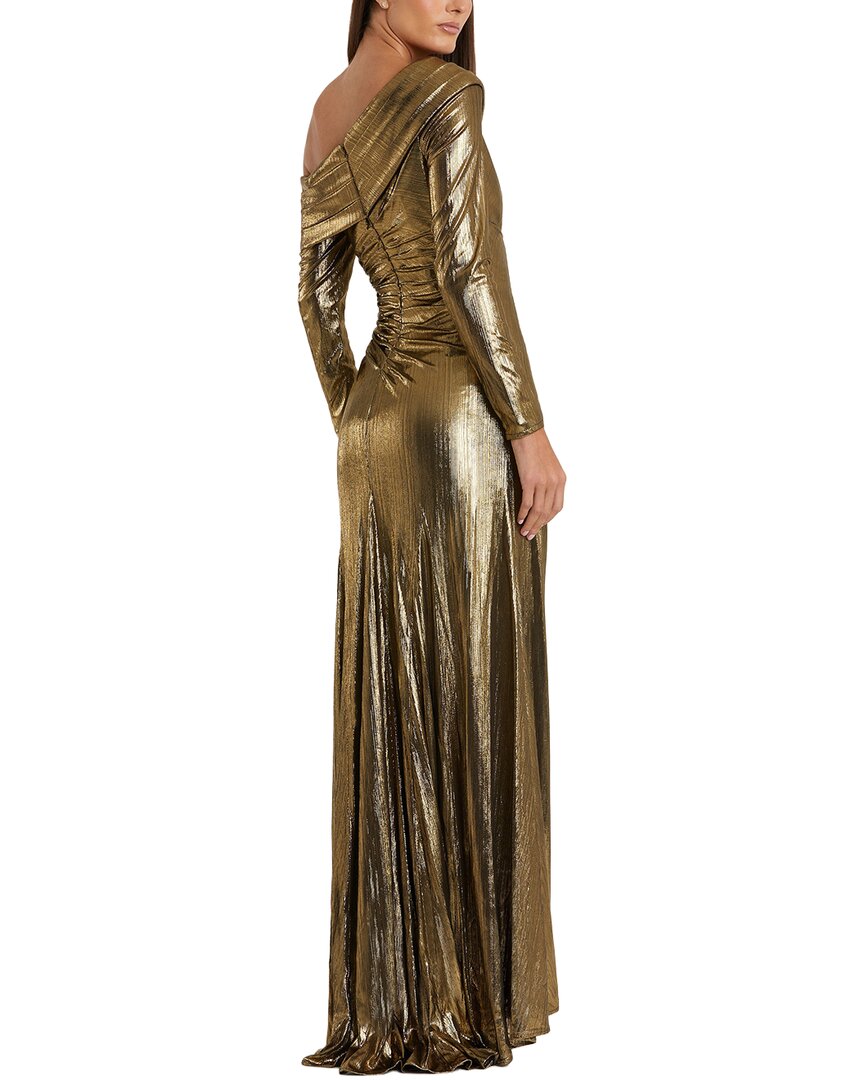 Mac Duggal Off The Shoulder Metallic Gown