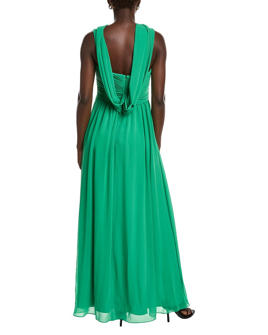 Badgley Mischka Scarf Strapless Gown
