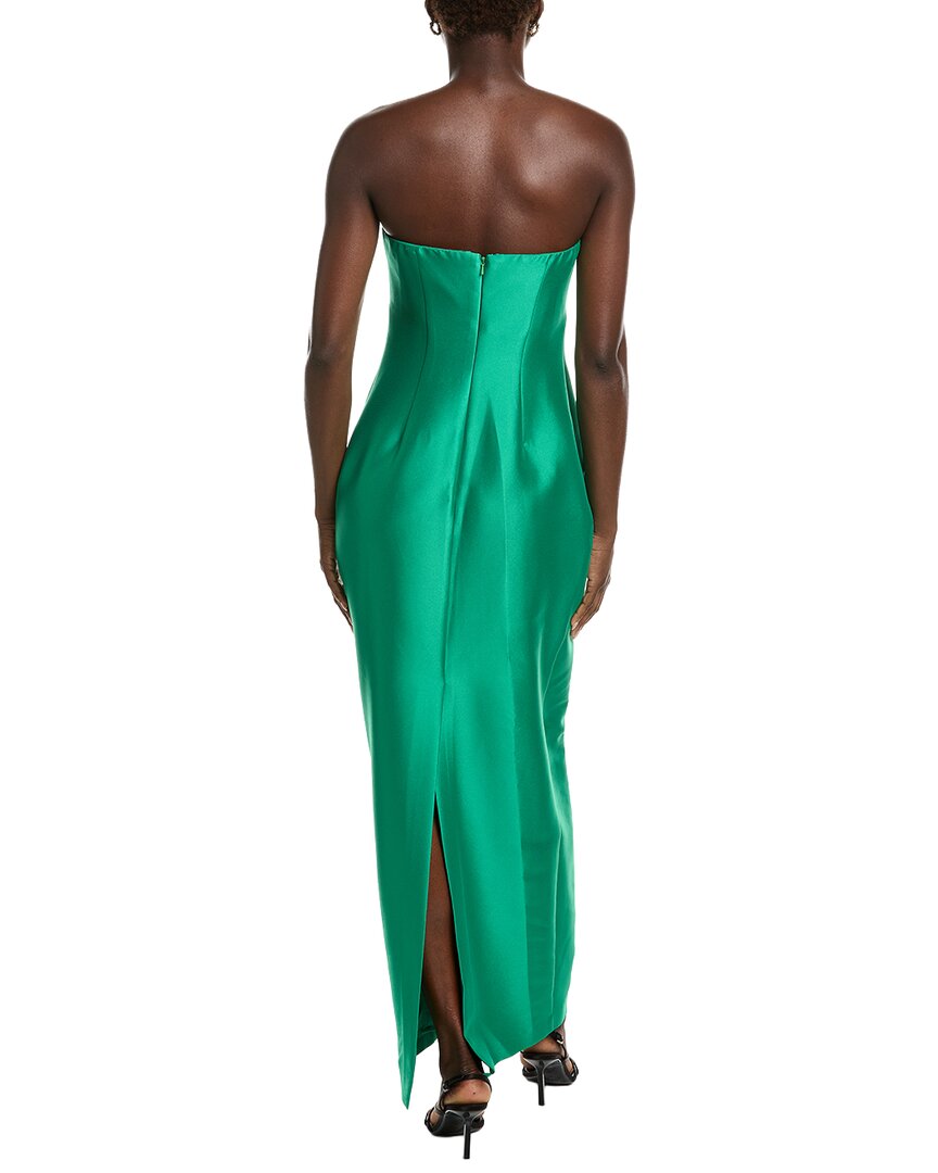 Badgley Mischka Fold Top Strapless Gown